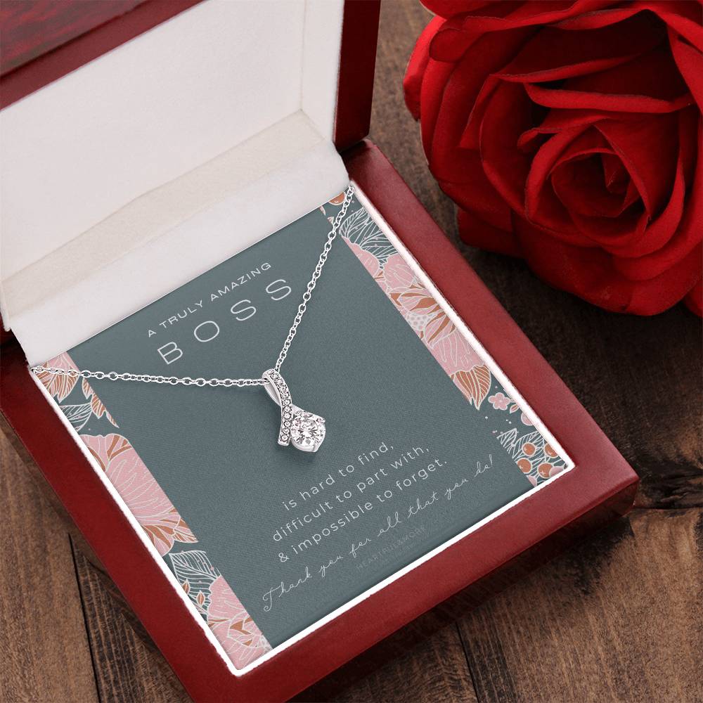 Boss Gift Necklace For Boss Gift For Female Boss Girl Boss Boss Lady Thank You Gift A Truly Amazing Boss Gift Best Boss Alluring Beauty Necklace