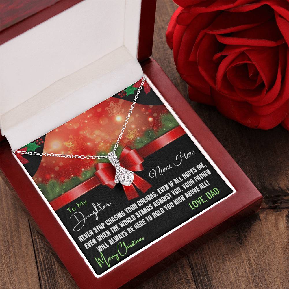 Customize Christmas Necklace For Daughter Alluring Beauty Necklace