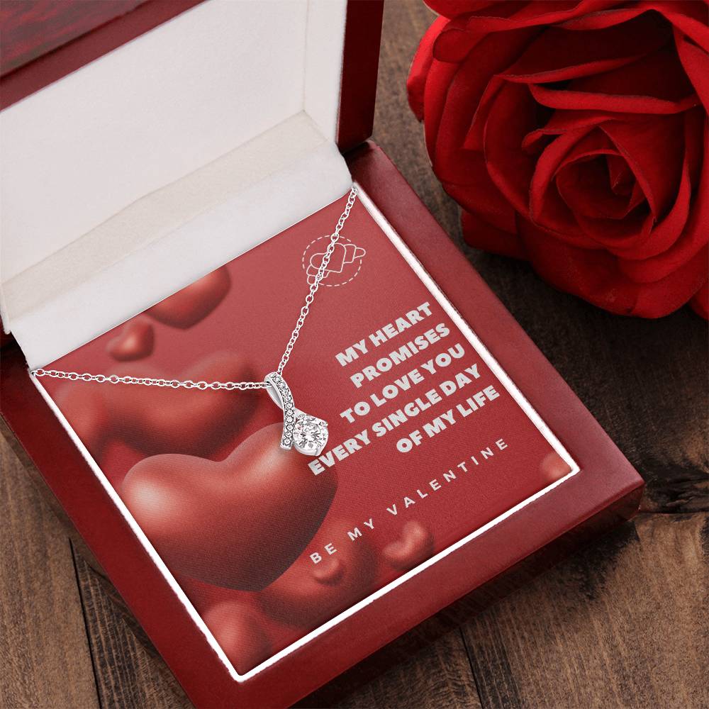 Be My Valentine Beautiful Sparkly Pendant Alluring Beauty Necklace