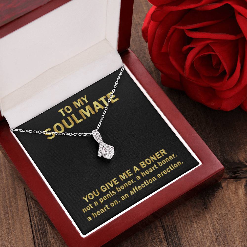 Funny gifts for soulmate You give me a boner Alluring Beauty Necklace