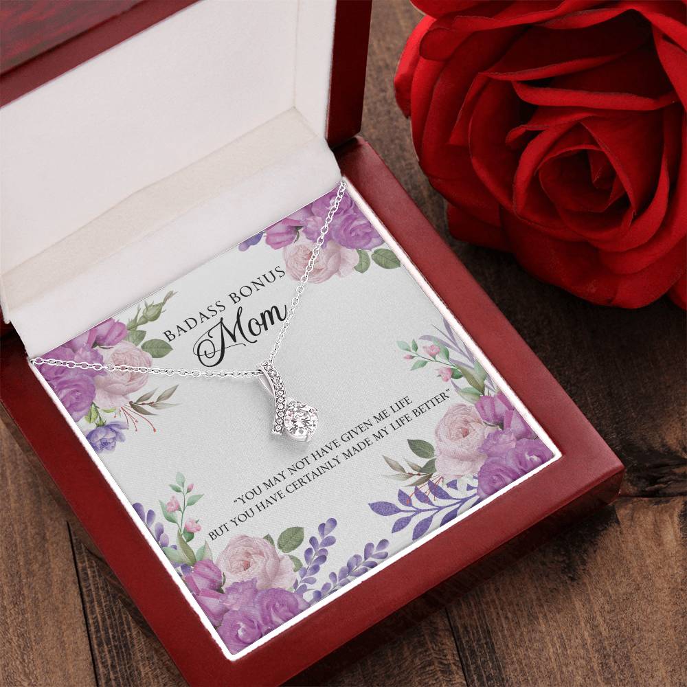 Badass Bonus Mom Necklace Alluring Beauty Necklace
