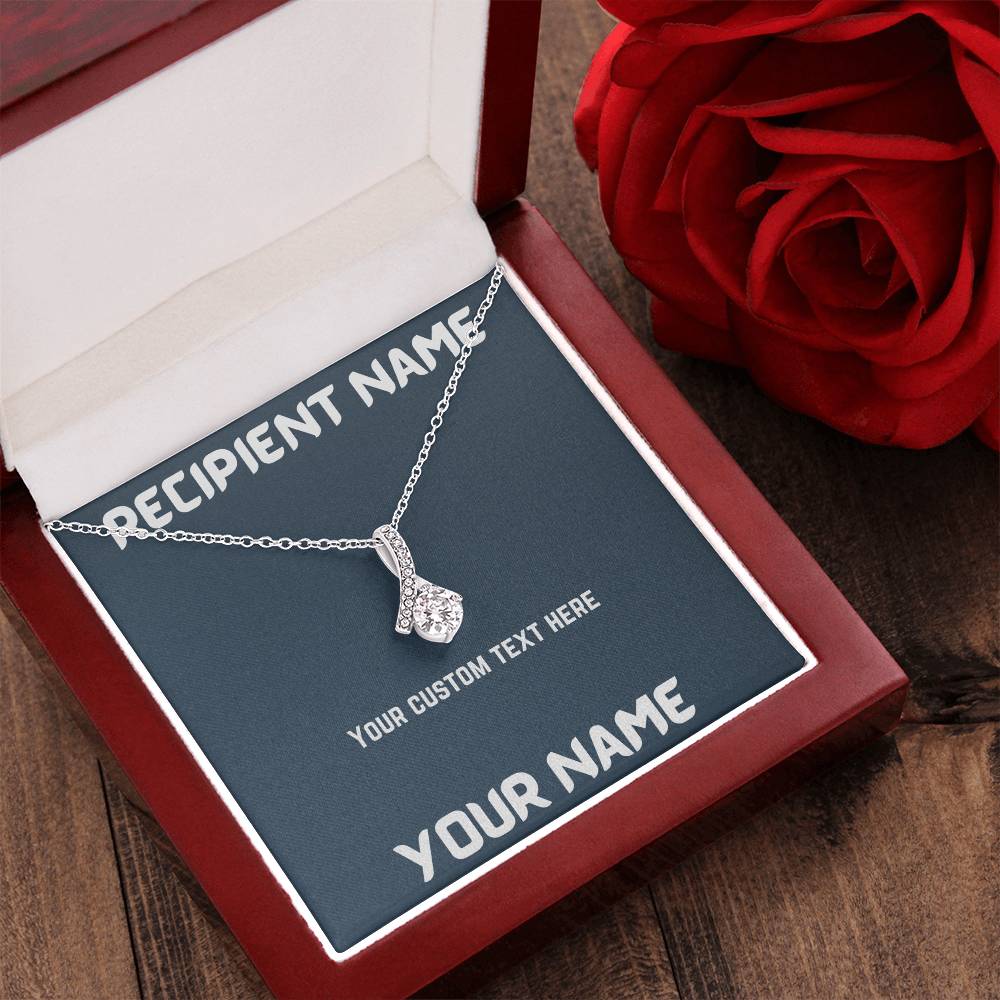 Alluring Necklace With Custom Message Alluring Beauty Necklace