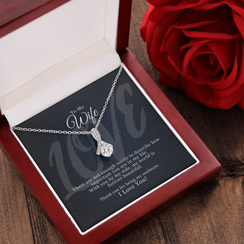 To My Wife - Thank You For Being My Soulmate Alluring Beauty Necklace