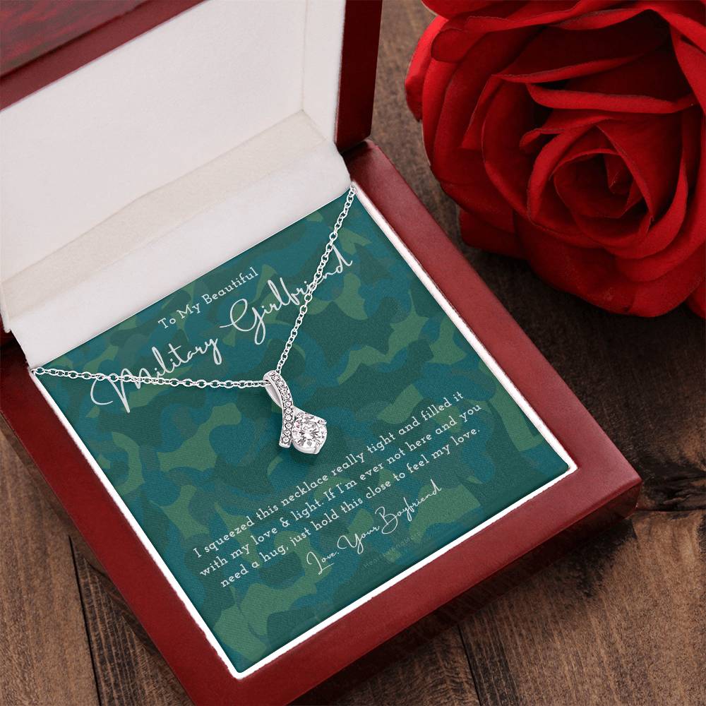 Army Girlfriend Gift Best Military Girlfriend In The World Deployment Gift Gift For Military Girlfriend Military Deployment Necklace Alluring Beauty Necklace