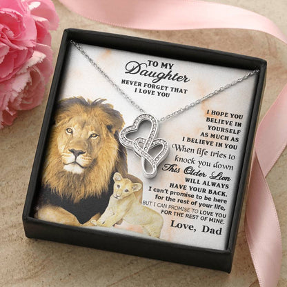 Gift For Daughter From Mom Daughter Mother Necklace Daughter Gift From Mom To My Daughter  Double Hearts Necklace