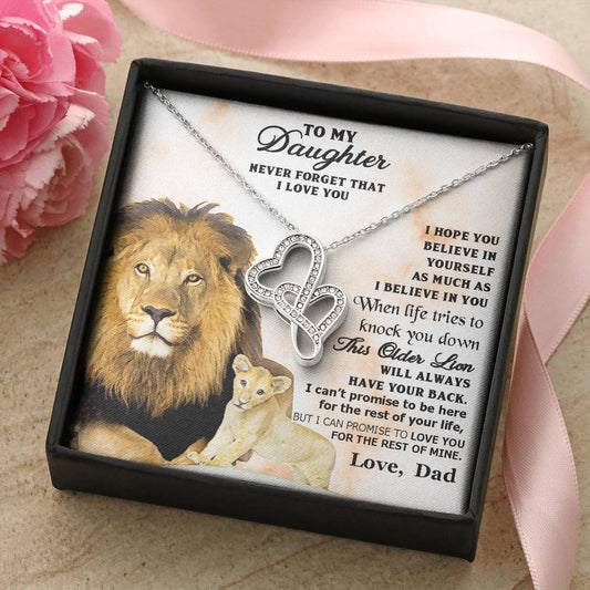 Gift For Daughter From Mom Daughter Mother Necklace Daughter Gift From Mom To My Daughter  Double Hearts Necklace