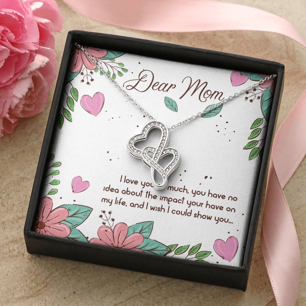 Birthday Gift For Mother Mother Gift Necklace Christmas Gift Meaningful Mother Gift Double Hearts Necklace