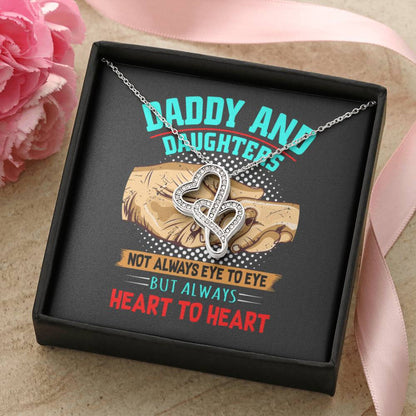 Daddy And Daughters Double Hearts Necklace