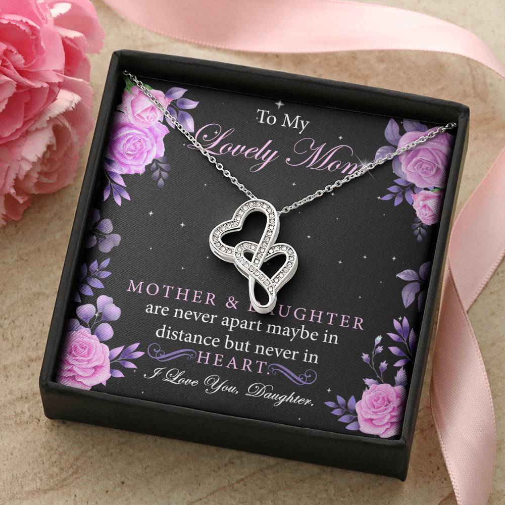 Unique Gifts For Mom Double Hearts Necklace