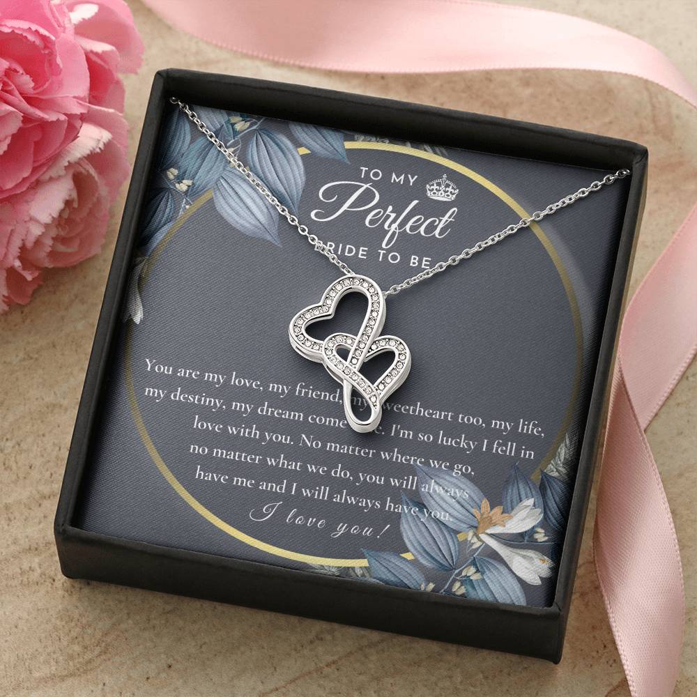 Engagement Gift For Bride To Be Future Wife Necklace Bride To Be Necklace Gift For Bride Sentimental Gift For Future B 1 Double Hearts Necklace