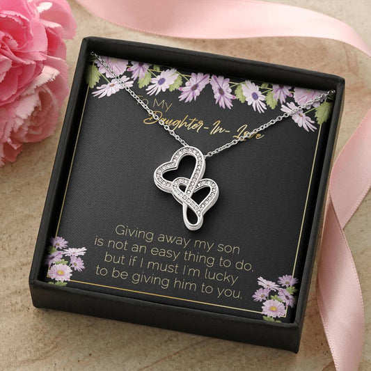 Gift For Daughter-In-Law Double Hearts Necklace