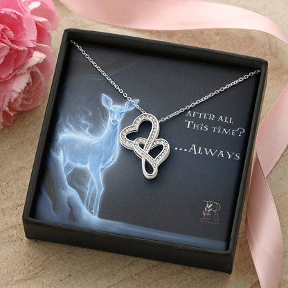 After All This Time Always - Roseandluxury Double Hearts Necklace