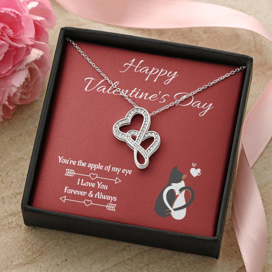 Apple In My Eyes - Dh Double Hearts Necklace