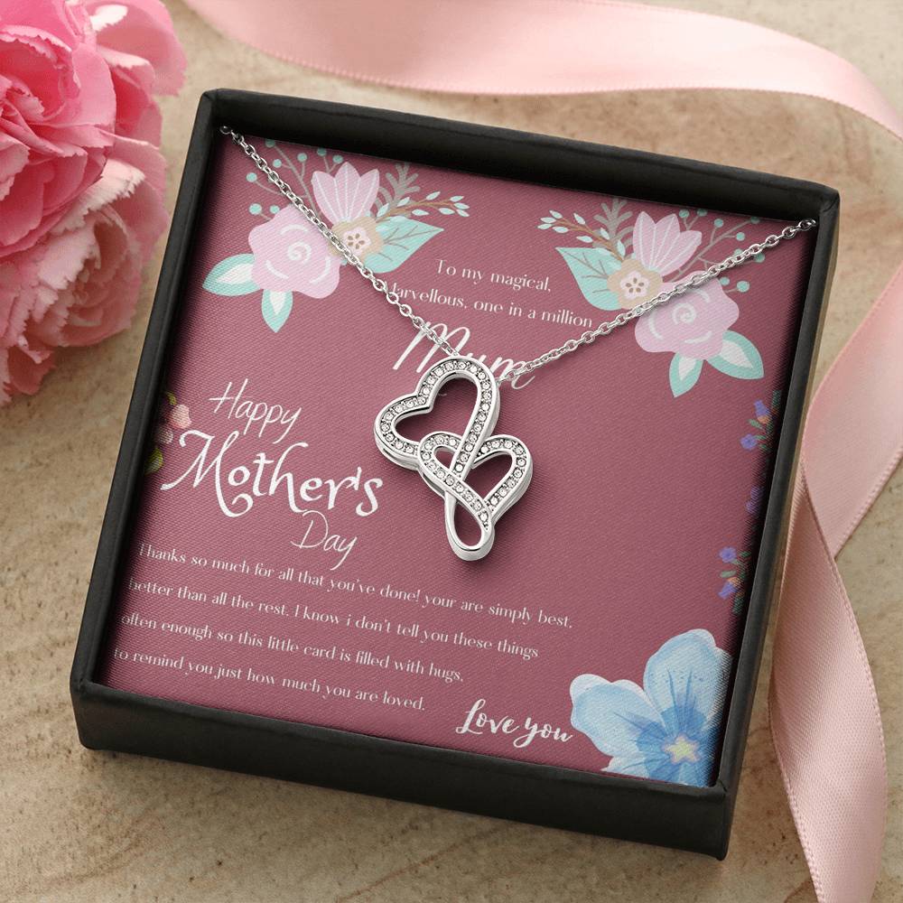 A Special Double Hearts - Mother's Day Necklace Double Hearts Necklace