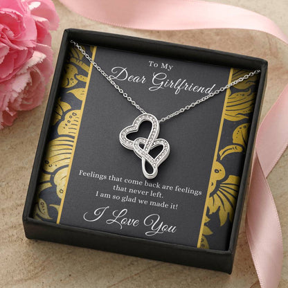 Gift For Girlfriend - Exquisite Pendant Double Hearts Necklace