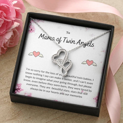 Twin Angels - Double Heart Double Hearts Necklace