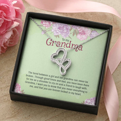 For Grandma Double Hearts Necklace