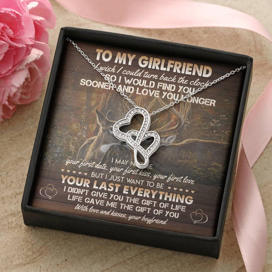 Your Last Everything - Best Gift For Girlfriend Double Hearts Necklace