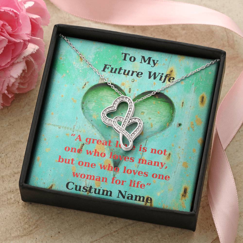 Gift For Daughter Daughter Necklace From From Husband To Wife Birthday Wedding Celebrate Double Hearts Necklace