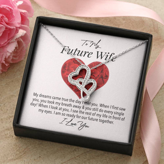 Future Wife Forever Love Necklace 1 Double Hearts Necklace