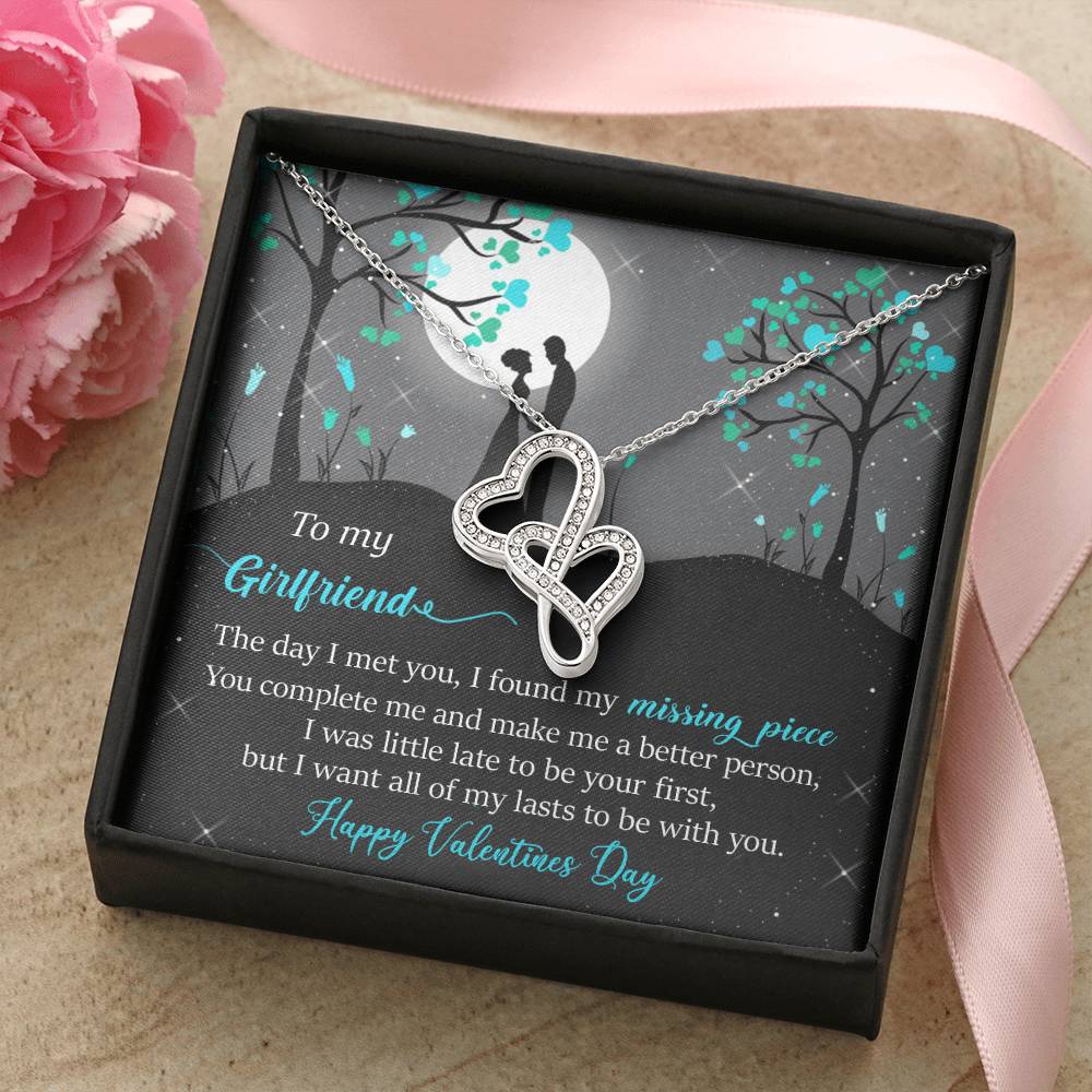 You Complete Me -  Double Hearts Necklace