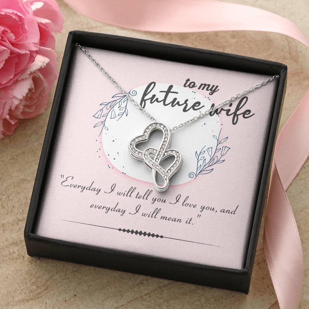Collection Future Wife - Keep Me In You Heart Double Hearts Necklace