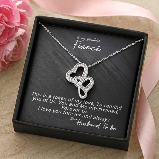 Beautiful Fiance 1 Double Hearts Necklace