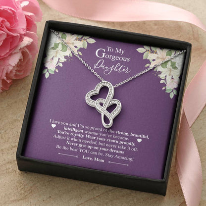 Collection Daughter - So Proud - Double Heart- Necklace Double Hearts Necklace