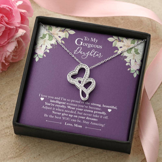 Collection Daughter - So Proud - Double Heart- Necklace Double Hearts Necklace