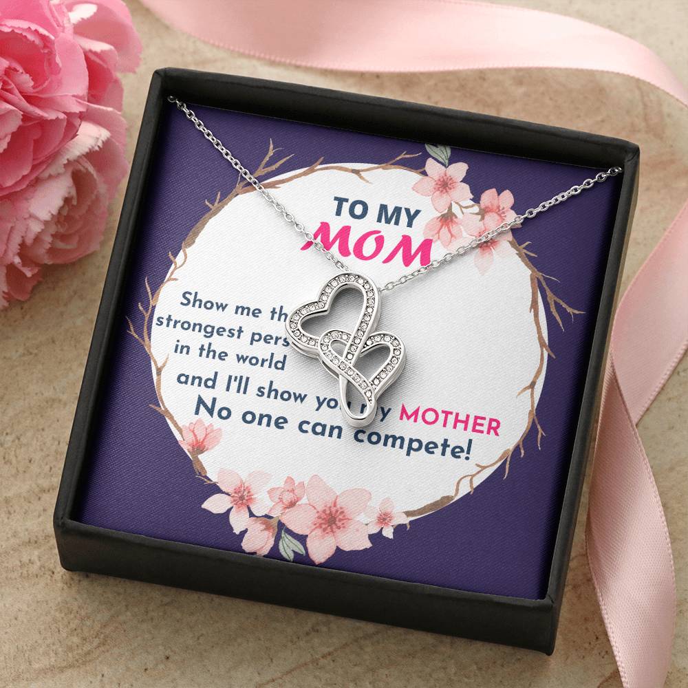 Birthday Gift For Mother Mother Gift Necklace Christmas Gift Meaningful Mother Gift 7 Double Hearts Necklace