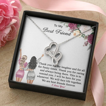 Gift For Best Friend Friend - Necklace Double Hearts Necklace