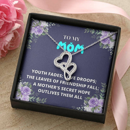 Birthday Gift For Mother Mother Gift Necklace Christmas Gift Meaningful Mother Gift 8 Double Hearts Necklace