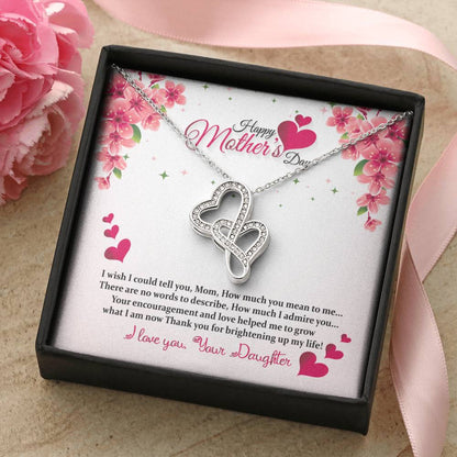 Double Heart Necklace - Mother's Day Double Hearts Necklace