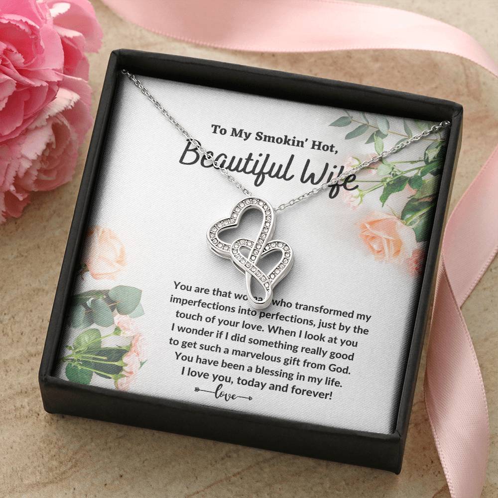 Beautiful Wife - Double Heart Double Hearts Necklace