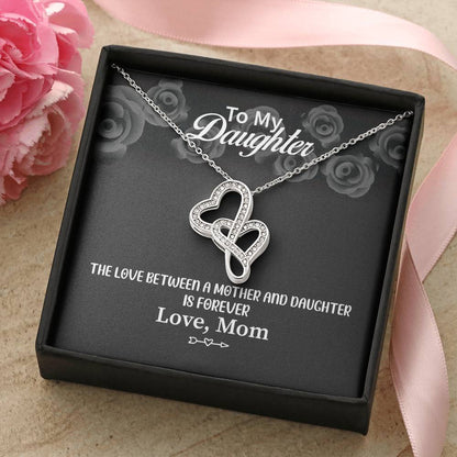 Daughter Gift Necklace Daughter Birthday Gift Gift For Daughter Daughter Jewelry Double Hearts Necklace
