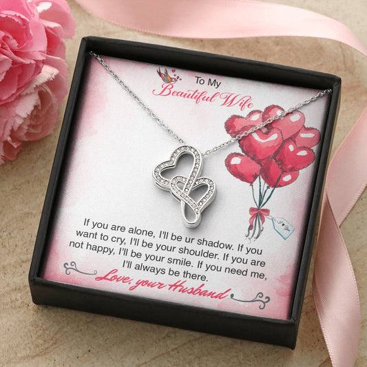 Beautiful  Double Hearts Necklace