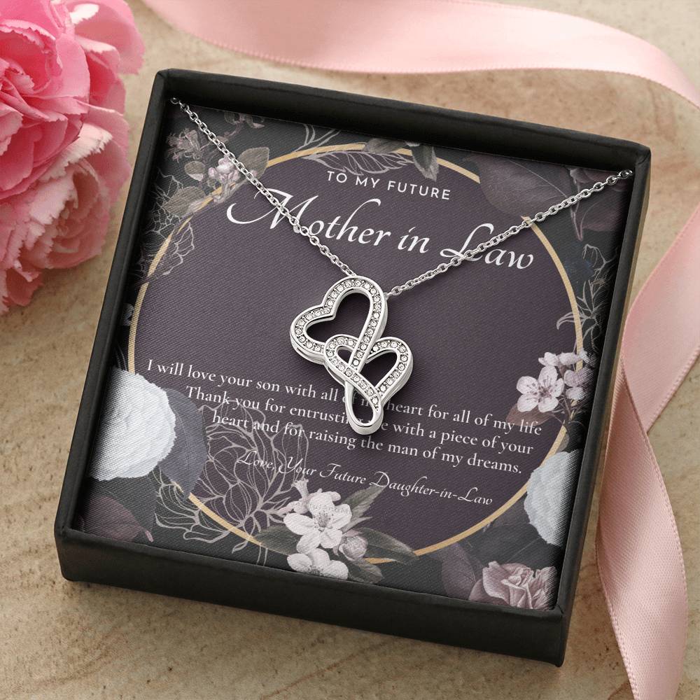Future Mother In Law Gift  Mom In Law Jewelry  Mother's Day Gift For Mother-In-Law  Gift For Mother In Law  Mother-In- 2 Double Hearts Necklace