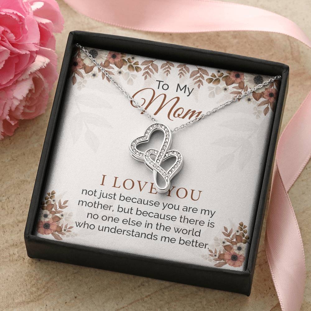 Useful Gifts For Mom Double Hearts Necklace