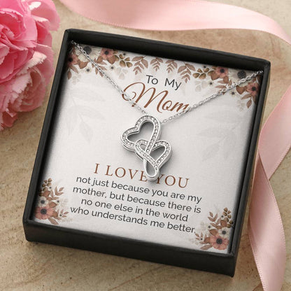 Useful Gifts For Mom Double Hearts Necklace