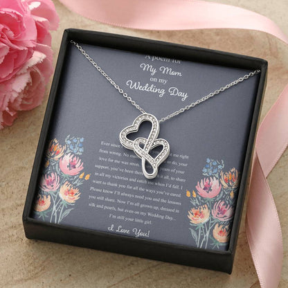 A Poem For My Mom Double Hearts Necklace