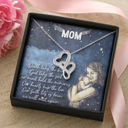 Birthday Gift For Mother Mother Gift Necklace Christmas Gift Meaningful Mother Gift 4 Double Hearts Necklace