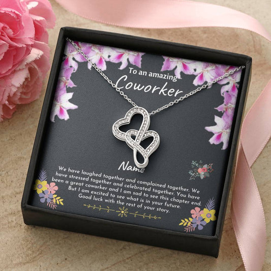 Double Hearts - Coworker - We Have Laughed Together Double Hearts Necklace