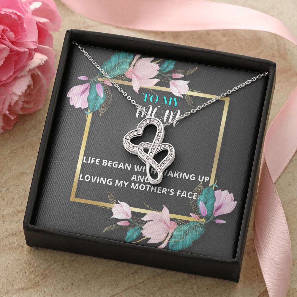 Birthday Gift For Mother Mother Gift Necklace Christmas Gift Meaningful Mother Gift 10 Double Hearts Necklace