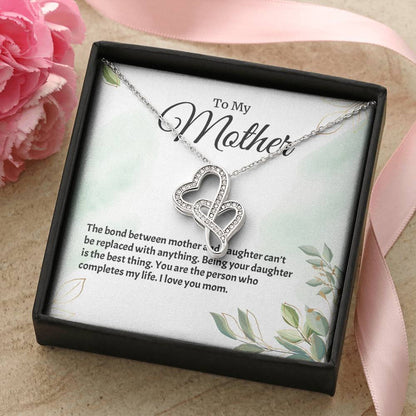 For Mother 1 Double Hearts Necklace