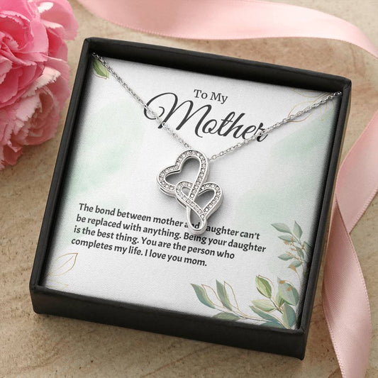 For Mother 1 Double Hearts Necklace