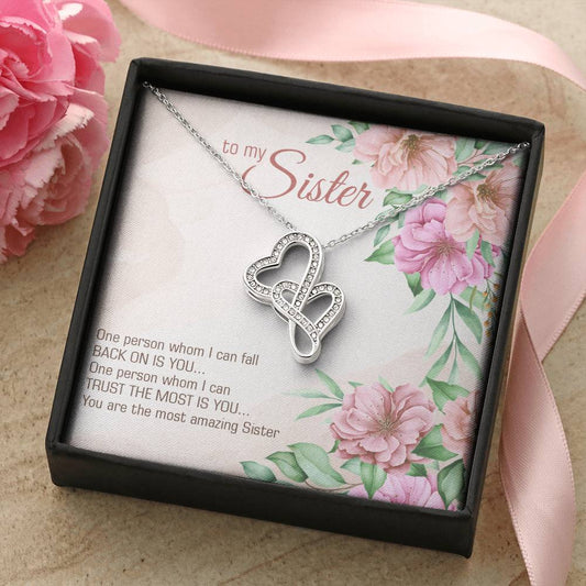Collection Sister - Most Amazing Sister -  Double Hearts Necklace