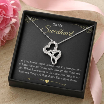Your Girlfriend Will Love This  Double Hearts Necklace