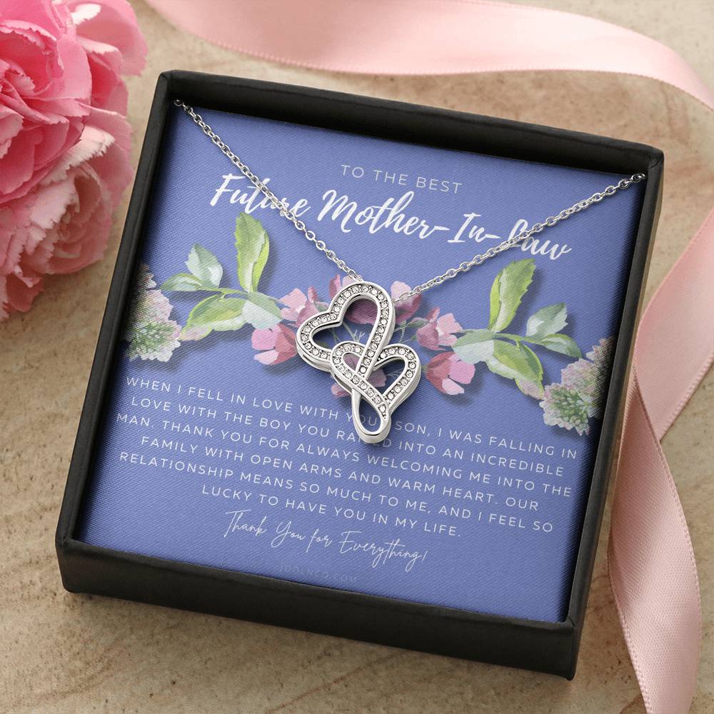Future Mother In Law Gift  Mom In Law Jewelry  Mother's Day Gift For Mother-In-Law  Gift For Mother In Law  Mother-In- Double Hearts Necklace