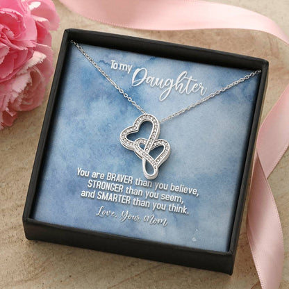 Daughter Gift Necklace Daughter Birthday Gift Gift For Daughter Daughter Jewelry 1 Double Hearts Necklace