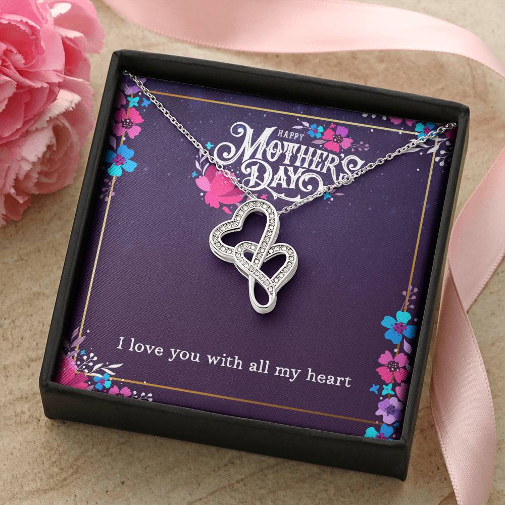 Double Hearts Mother's Day Necklace Double Hearts Necklace